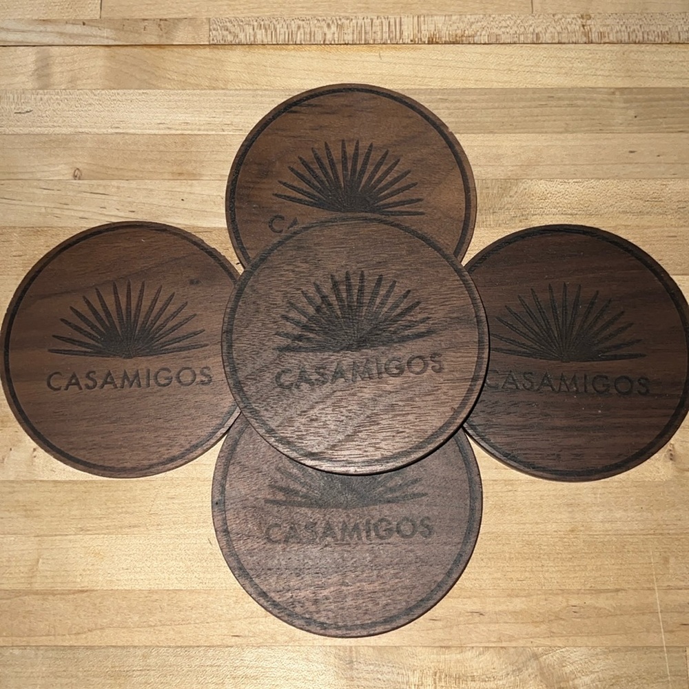 Set of 6 Casamigos Wooden Coasters